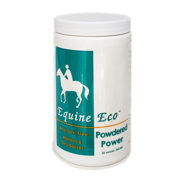 An Wquine Eco Powder Bottle in Green and White